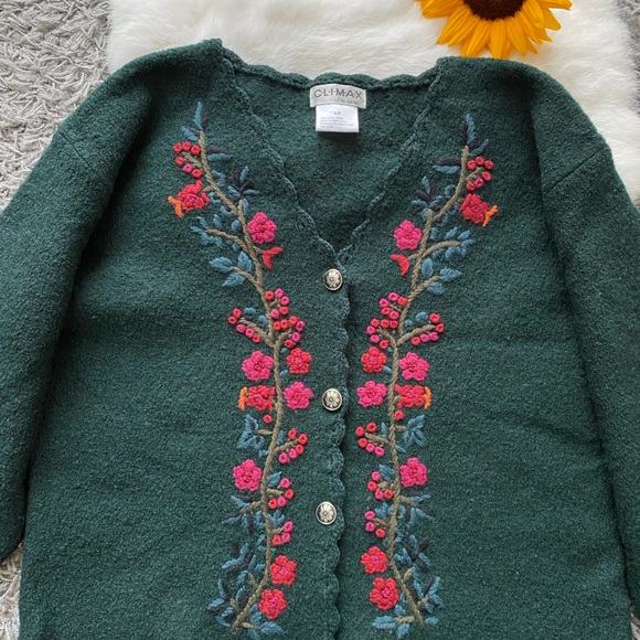 Climax Wool Embroidered Cardigan - Picture 2 of 7